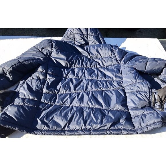 Spyder Men's Nexus Puffer Quilted Down Jacket Coat Navy Blue Black XL L - Picture 2 of 16